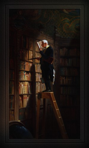 The Bookworm by Carl Spitzweg Classical Fine Art Old Masters Reproduction